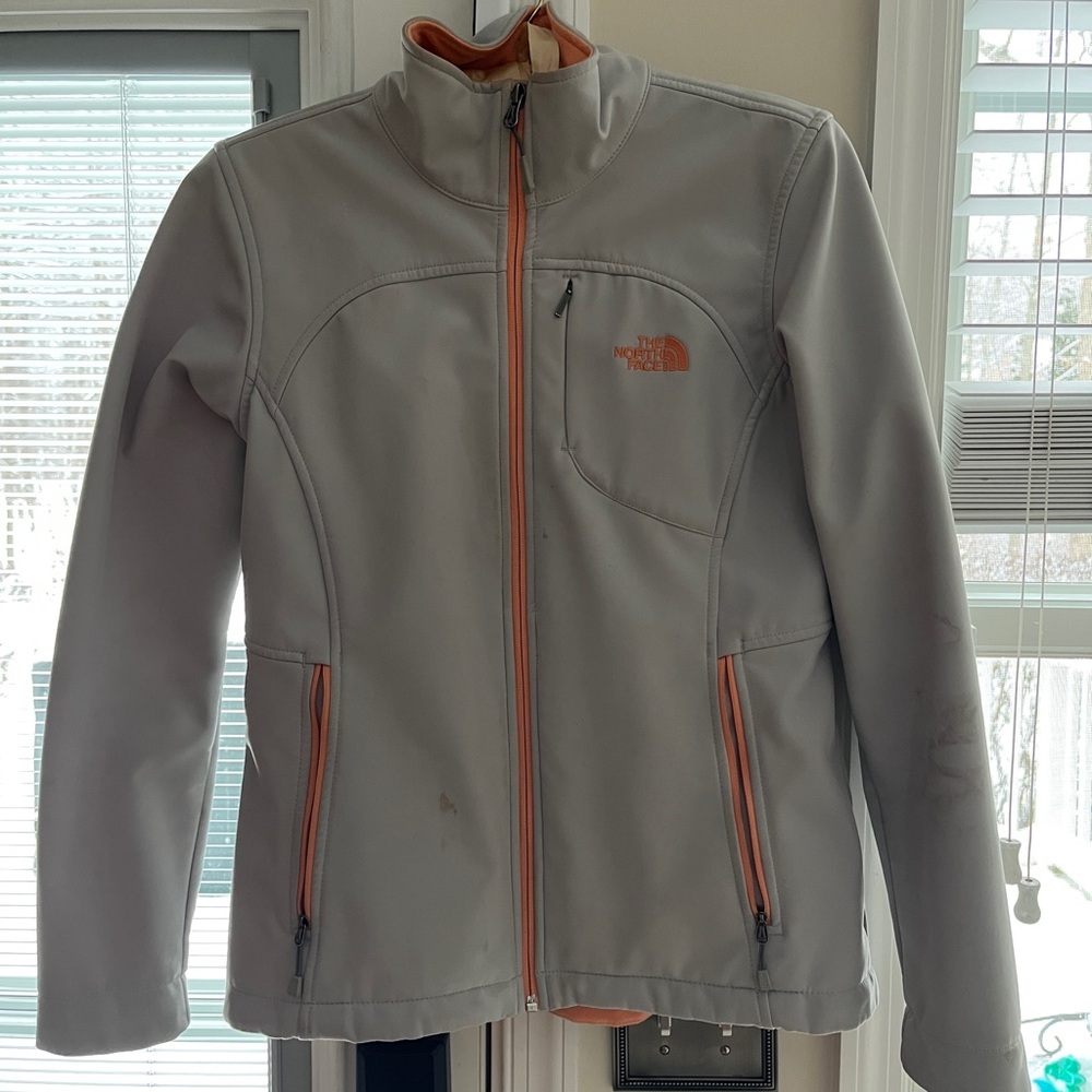 The North Face Women's Gray and Orange Ski Jacket